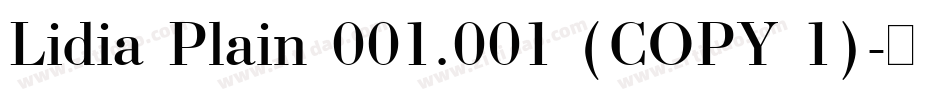 Lidia Plain 001.001 (COPY 1)字体转换